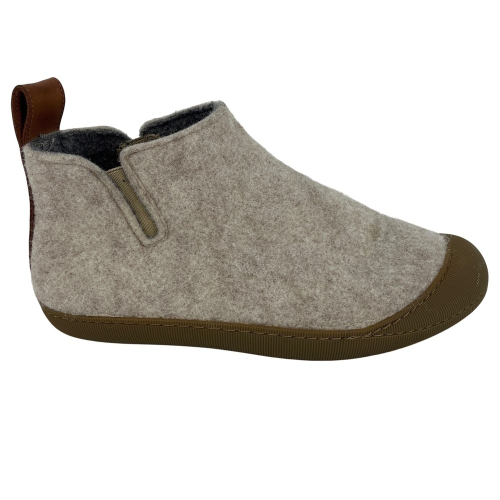 Mens Size 5 Oatmeal Excellent Wool Felted Felt Slipper Boots